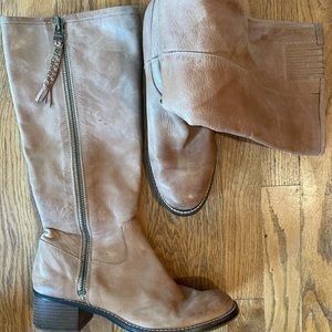 Lucky Brand Distressed Riding Boot